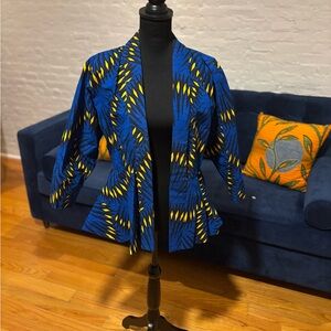 African Print  Open Blazer Jacket